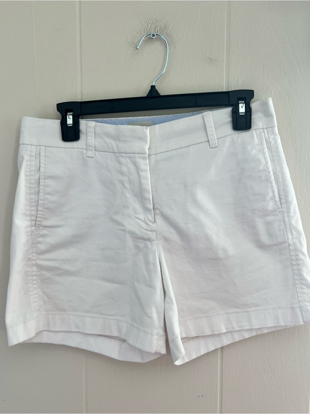 J.Crew Women’s Size 2 White Stretch Chino Shorts Classic Preppy